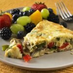 Cheese and Vegetable Frittata with Fresh Fruit