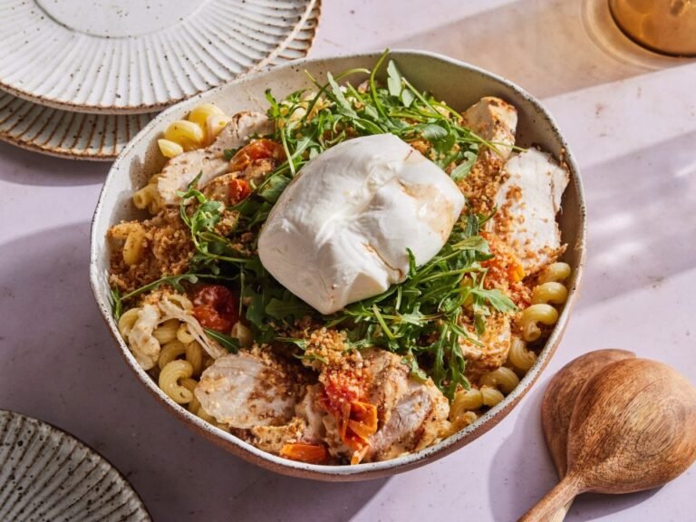 Burrata and Tomato Pasta Bake