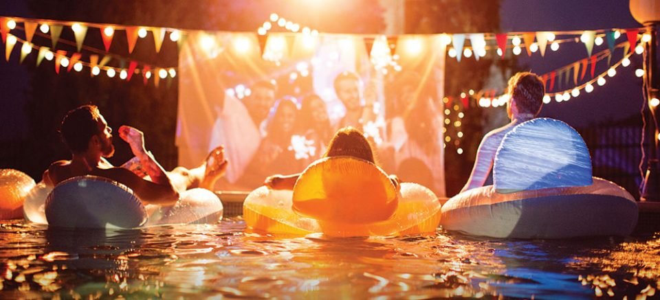 Home Pool Movie Nights