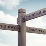 Crossroad signpost