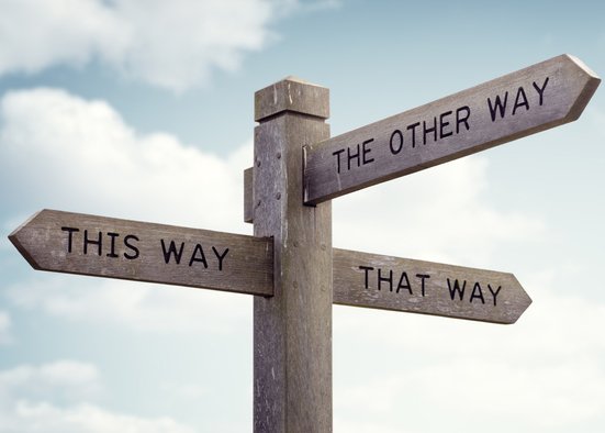 Crossroad signpost